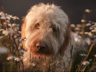 Goldendoodle enjoying the outdoors